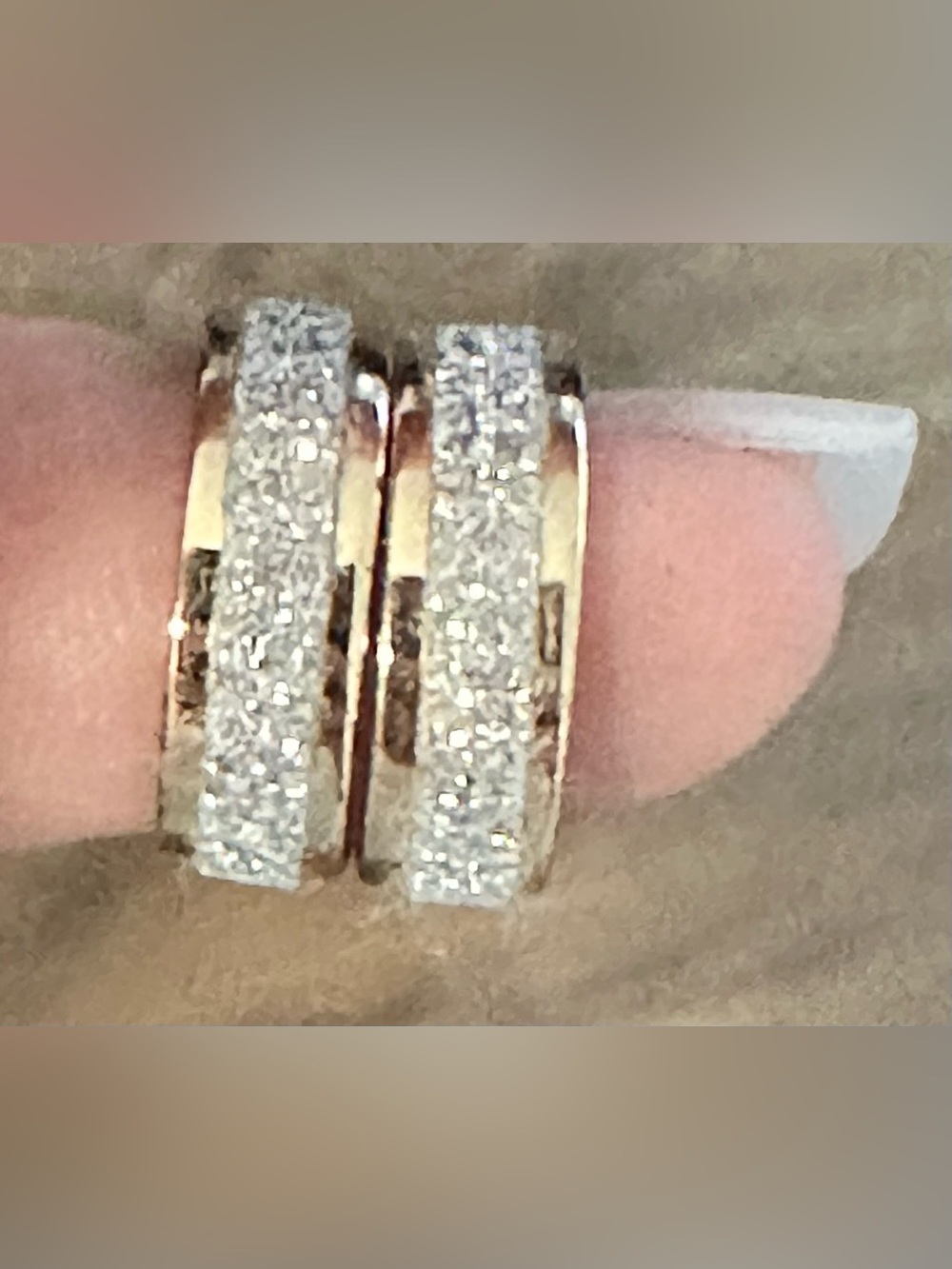 Goldtone Sparkle Huggie Earrings - Women Jewelry